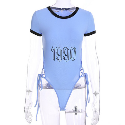 Body sexy cu mâneci scurte Top femei Toamna Bodycon Combi scurt pentru femeie cu decolteu în V Body negru pentru femei de vară dintr-o singură piesă