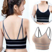 Γυναικεία Tank Crop Top Αθλητικό Σουτιέν Καμισόλα Εσώρουχα Fitness Top Seamless Yoga σουτιέν Ασύρματο Bralette Push Up σουτιέν