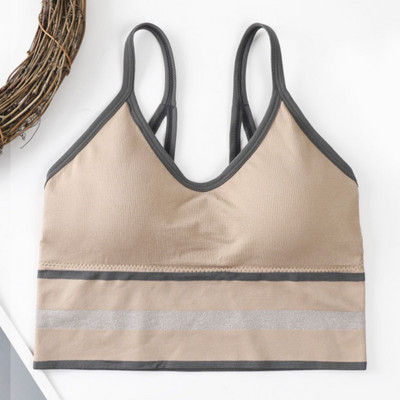 Γυναικεία Tank Crop Top Αθλητικό Σουτιέν Καμισόλα Εσώρουχα Fitness Top Seamless Yoga σουτιέν Ασύρματο Bralette Push Up σουτιέν