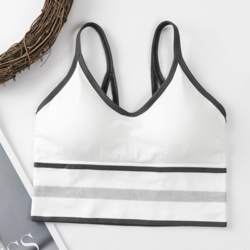 Γυναικεία Tank Crop Top Αθλητικό Σουτιέν Καμισόλα Εσώρουχα Fitness Top Seamless Yoga σουτιέν Ασύρματο Bralette Push Up σουτιέν