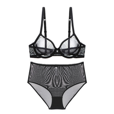 Varsbaby σέξι διαφανή εσώρουχα Διαφανή ψηλόμεση σλιπ από νήματα σουτιέν και εσώρουχο συν μεγέθη