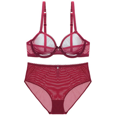 Varsbaby σέξι διαφανή εσώρουχα Διαφανή ψηλόμεση σλιπ από νήματα σουτιέν και εσώρουχο συν μεγέθη