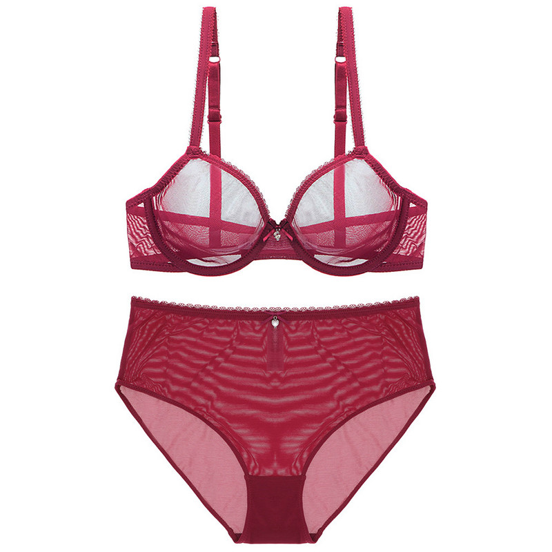 Varsbaby σέξι διαφανή εσώρουχα Διαφανή ψηλόμεση σλιπ από νήματα σουτιέν και εσώρουχο συν μεγέθη