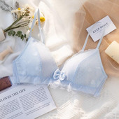 Fără inel de oțel Lenjerie de corp Adunați-vă pentru a închide sânii Sutien anti-lăsare Suprafață din dantelă Sutien Pure Desire Sexy Floral Love Top