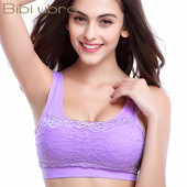 BIBI UBRA Femei Culturism Fitness Yoga Tanc fără sudură Antrenament Racerback Stretch Captușat Crop Topuri Respirabile Sutien sport din dantelă