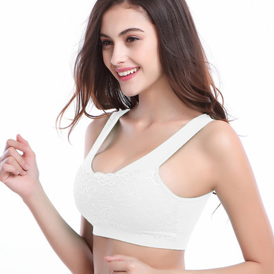 BIBI UBRA Femei Culturism Fitness Yoga Tanc fără sudură Antrenament Racerback Stretch Captușat Crop Topuri Respirabile Sutien sport din dantelă