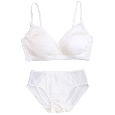 SuyaDream naiste siidist rinnahoidja komplekt, 92% siidist 8% spandeksist, õhukesest vormist, traadita aluspesu 2022, mugav intiimne sinine must