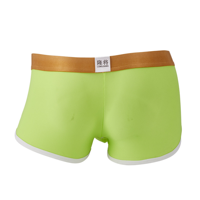 Mesh Solid Plus Size Boxeri Slip Lenjerie sexy Lenjerie de corp Pantaloni Tip separat Chiloți Boxeri Boxeri pentru bărbați Lenjerie de corp Bumbac