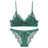 Seksi donje rublje za žene, bežični grudnjak s trokutastom košaricom, udoban komplet grudnjaka i gaćica