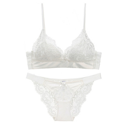 Seksi donje rublje za žene, bežični grudnjak s trokutastom košaricom, udoban komplet grudnjaka i gaćica