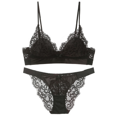 Seksi donje rublje za žene, bežični grudnjak s trokutastom košaricom, udoban komplet grudnjaka i gaćica