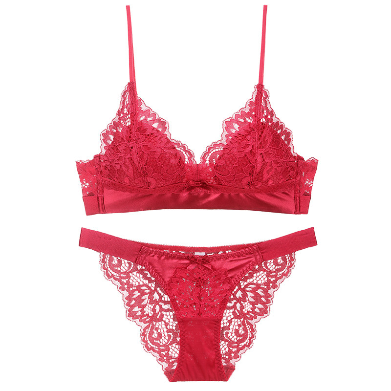 Seksi donje rublje za žene, bežični grudnjak s trokutastom košaricom, udoban komplet grudnjaka i gaćica