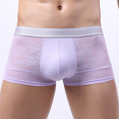 Meeste Ice Silk Bokser Suvine Üliõhukesed püksid Lapiga aluspesu Meeste punn kott Bokserid Lühikesed püksid Võrgust kohvrid läbipaistvad aluspüksid