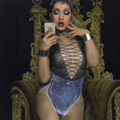 Seksikas musta sidemega teksapüksid trükitud bodi Naislaulja lavakostüüm Stretch Denim trikoo ööklubi pidu Tähista riided