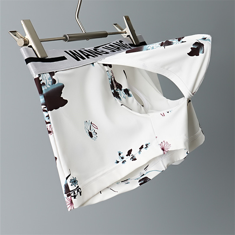 Chiloți Bărbați Lenjerie intima din mătase de gheață Boxer scurti Boxer la modă pentru bărbați Chiloți sexy pentru bărbați