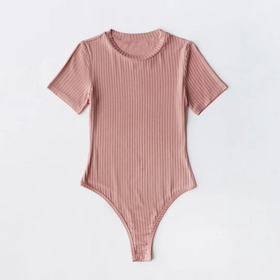 4 culori Vintage retro clasic sexy body blue baby salopetă tricotată cu mânecă scurtă și moale