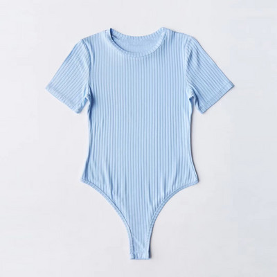 4 culori Vintage retro clasic sexy body blue baby salopetă tricotată cu mânecă scurtă și moale