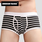 ANDERSON TALISCA Lenjerie de corp din bumbac cu dungi Bărbați Boxer Para Hombre Penis Boxeri pentru bărbați Calzoncillos Cuecas Masculinas Mărimea L-3XL