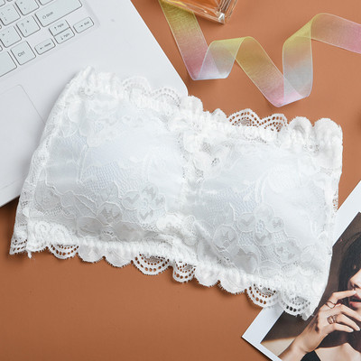 Sutiene sexy din dantelă pentru femei, dantelă florală, fără sudură, fără sârmă, cu 4 cârlige, fără bretele, top cu tub Sutiene pentru nuntă, frumusețe, spate, dormit