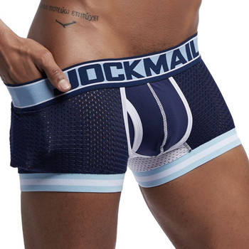 JOCKMAIL 1 бр./лот Мъжко бельо Боксерки Mesh Cuecas Боксерки Men Boxer Homme Boxershorts Мъжки мъжки бикини calzoncillos