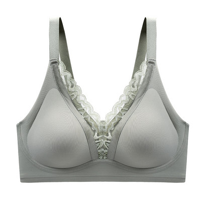 2022 Lenjerie de corp sexy din dantelă fără sudură adunare susținere confortabilă elastică înaltă subțire curea de umăr reglabilă sutien hidratant pentru femei