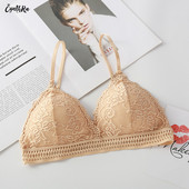 Cup naistepesu French Triangle Sexy Deep V pits Bralette Everyday Wireless rinnahoidja Pehmed Push up rinnahoidjad naistele