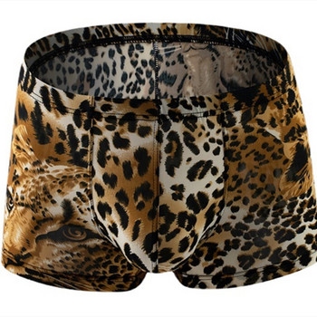 Секси мъжко бельо Боксерки Homme Snakeskin Leopard Panties Man Breathable U Convex Pouch Underpants Cueca Calzoncillo M-XXL