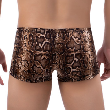 Секси мъжко бельо Боксерки Homme Snakeskin Leopard Panties Man Breathable U Convex Pouch Underpants Cueca Calzoncillo M-XXL