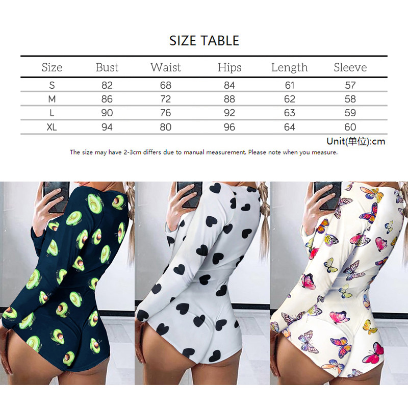 2020 Jednodijelni kratki kombinezon s uzorkom dugih rukava Party Romer Ženski uski kombinezoni s V-izrezom Ljeto