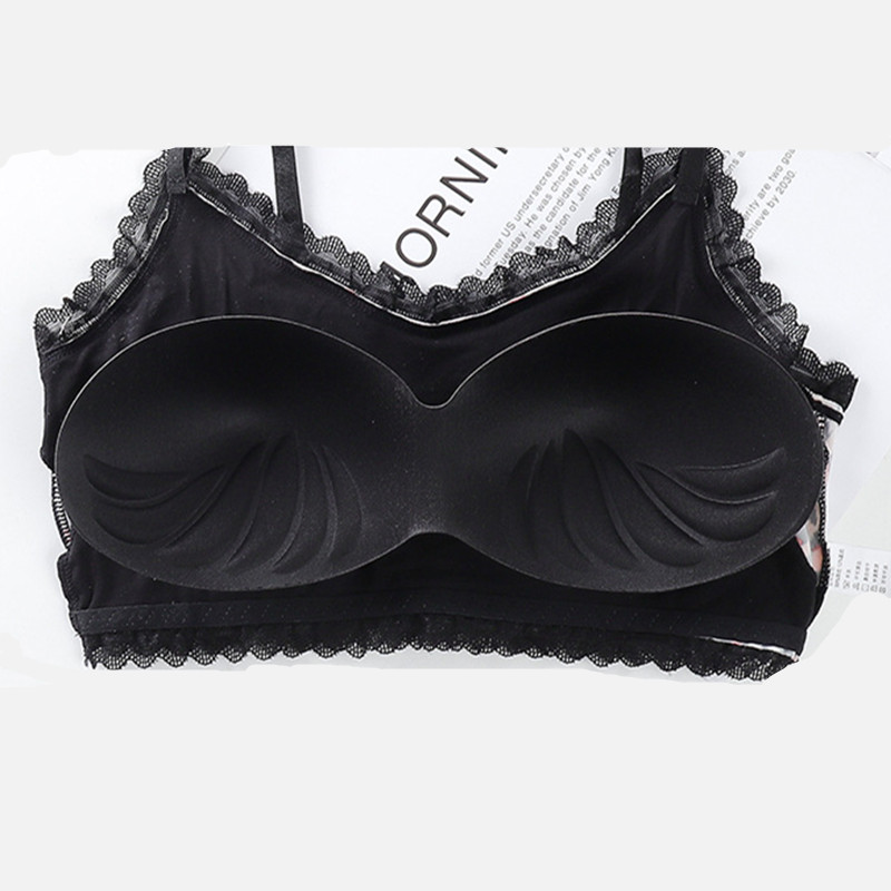 Fan Sweet Sexy Leopard Camuflage Sutien Lenjerie de corp pentru femei Bralette Push Up fără fir Stil Hip Hop Sutien confortabil fără cusături