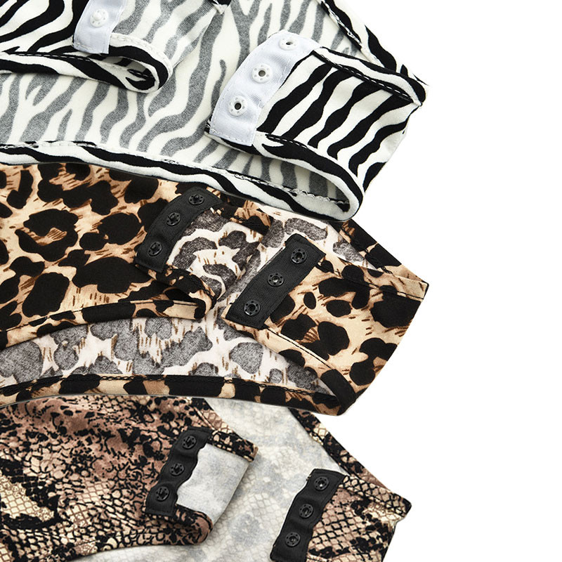 Γυναικείο κορμάκι Leopard Print Tank Γυναικείο Skinny Rompers and Jumpsuites Playsuit μακρυμάνικο ζιβάγκο πουλόβερ μπλούζες χειμώνα