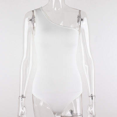 Γυναικείο πλεκτό κορμάκι με έναν ώμο Γυναικείο πλεκτό κορμάκι Γυναικείο ακανόνιστο κορμάκι αμάνικο κοκαλιάρικο μονόχρωμο μπλουζάκι casual γυναικείο γιλέκο