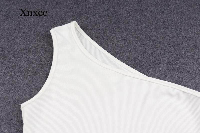 Γυναικείο πλεκτό κορμάκι με έναν ώμο Γυναικείο πλεκτό κορμάκι Γυναικείο ακανόνιστο κορμάκι αμάνικο κοκαλιάρικο μονόχρωμο μπλουζάκι casual γυναικείο γιλέκο