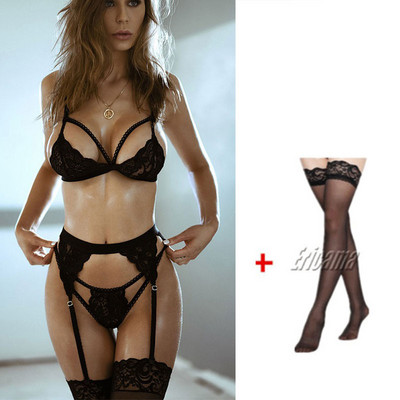 S-3XL pesu Seksikas ja erootiline intiimne rinnahoidja komplektid sukkpüksid, G-stringi komplekt Seksikas läbipaistev pesu, pitsiline avatud rinnahoidja ja püksikute komplektid