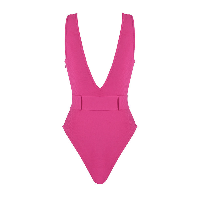 Bikini sexy pentru femei 2019 Body cu decolteu în V pe plajă Body cu bandaj pentru femei