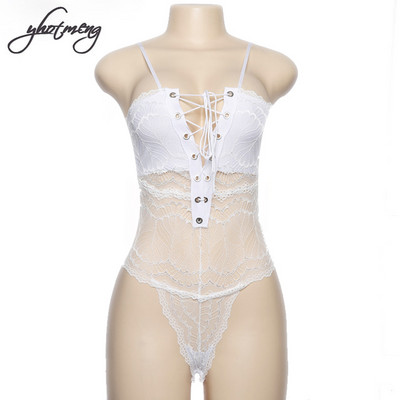 Yhotmeng διαφανές κορμάκι με κορδόνια με τιράντες, χωρίς πλάτη, γυναικεία φόρμα Deep V αμάνικη σέξι φόρμα, καλοκαιρινή μαύρη γατούλα παραλίας