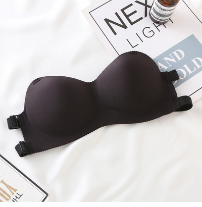 Γυναικείο σουτιέν στράπλες προσαρμοσμένο σε μεγάλο μέγεθος Χωρίς σύρμα Λεπτό σέξι εσώρουχο Push Up Αναπνεύσιμο αόρατο λουράκι Κοριτσίστικο μπλουζάκι χωρίς πλάτη