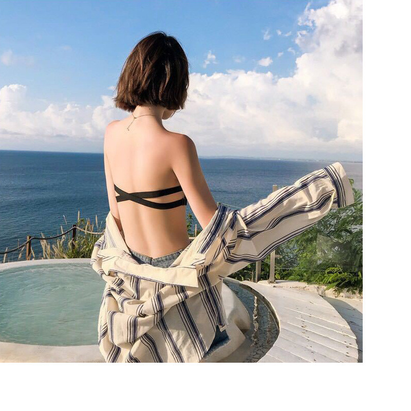 Γυναικείο σουτιέν στράπλες προσαρμοσμένο σε μεγάλο μέγεθος Χωρίς σύρμα Λεπτό σέξι εσώρουχο Push Up Αναπνεύσιμο αόρατο λουράκι Κοριτσίστικο μπλουζάκι χωρίς πλάτη