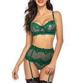 Läbipaistvad rinnahoidjad naistele Seksikas eest suletav pits Seksikas pesukomplekt Naiste õhuke rinnahoidja sukahoidja komplekt