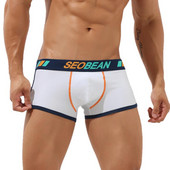SEOBEAN Lenjerie pentru bărbați Boxeri Slip Bumbac Chiloți pentru bărbați Husă convexă în U Chiloți sexy pentru bărbați Boxer cu talie joasă pentru bărbați