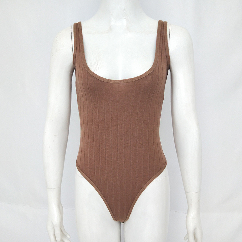 2019 Body sexy tricotate noi pentru femei, negru, fără mâneci, de vară, subțiri, salopete pentru femei, salopete de bază, pentru femei