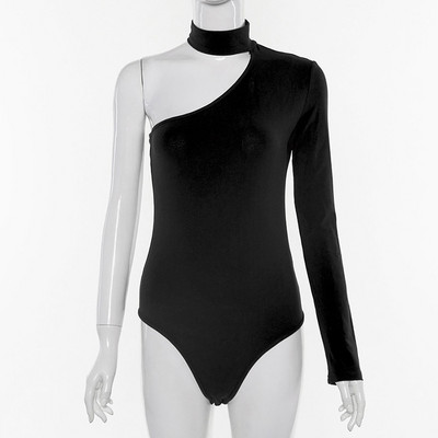 Off Shoulder Camouflage Πλεκτό Πλεκτό Σέξι Φορμάκι Γυναικείο Μαύρο Φθινοπωρινό Slim Rompers Γυναικεία Ολόσωμη φόρμα Χειμερινά βασικά κορμάκια