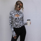 Seksikas moetrükiga bodi naistele pikkade varrukatega Bodycon Skinny Body ülikonna top Jumpsuit Bodys Romper Top Streetwear body