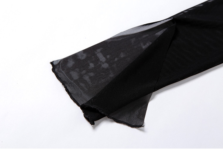 Tricouri sexy pentru femei 2021, vara, topuri din plasă, salopete cu mânecă lungă, topuri Y2k, îmbrăcăminte pentru femei, body cu șalter, vedere prin XC283