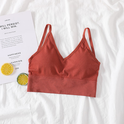 U Sexy Bralette fără spate Sutien activ pentru femei Sutien căptușit fără sudură Femei Lenjerie din bumbac Topuri lungi fără fir Sutien Sutien UMKA