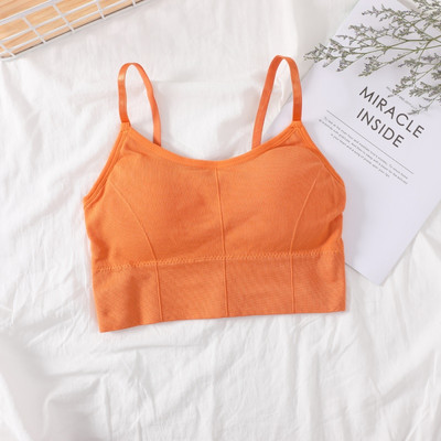 U Sexy Bralette fără spate Sutien activ pentru femei Sutien căptușit fără sudură Femei Lenjerie din bumbac Topuri lungi fără fir Sutien Sutien UMKA