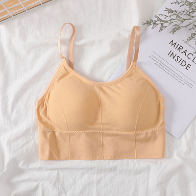 U Sexy Bralette fără spate Sutien activ pentru femei Sutien căptușit fără sudură Femei Lenjerie din bumbac Topuri lungi fără fir Sutien Sutien UMKA