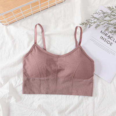U Sexy Bralette fără spate Sutien activ pentru femei Sutien căptușit fără sudură Femei Lenjerie din bumbac Topuri lungi fără fir Sutien Sutien UMKA