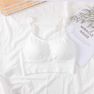 U Sexy Bralette fără spate Sutien activ pentru femei Sutien căptușit fără sudură Femei Lenjerie din bumbac Topuri lungi fără fir Sutien Sutien UMKA