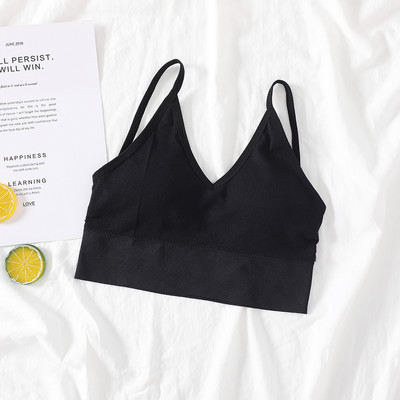 U Sexy Bralette fără spate Sutien activ pentru femei Sutien căptușit fără sudură Femei Lenjerie din bumbac Topuri lungi fără fir Sutien Sutien UMKA